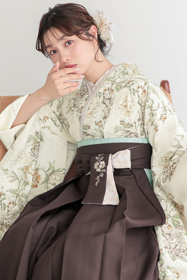 G974 オフホワイト ロココ 大学生袴