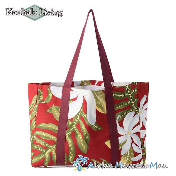 ティアレ柄トートバッグ