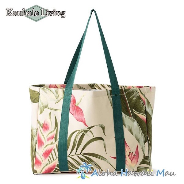 トロピカルフラワー柄トートバッグ