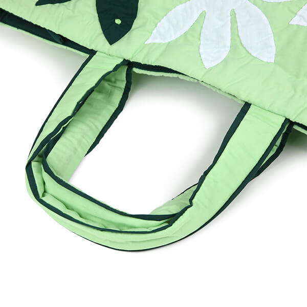 Kenui Quilts ハワイアンキルト トートバッグ ティアレ グリーン