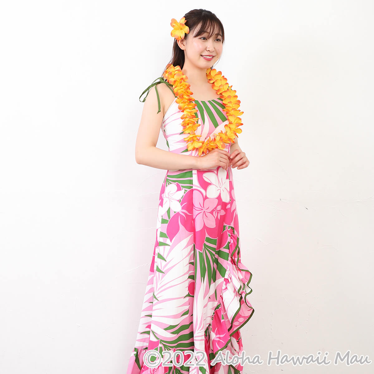 プルメリア フラ ヘアクリップ オレンジ Sサイズ フラ 髪飾り