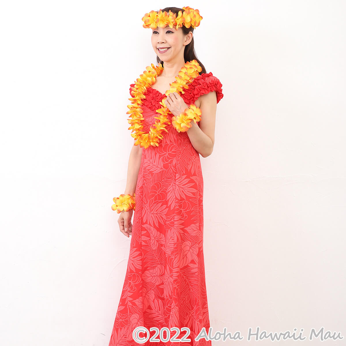 プルメリア レイ オレンジ プルメリア フラ レイ | フラダンスアイテム