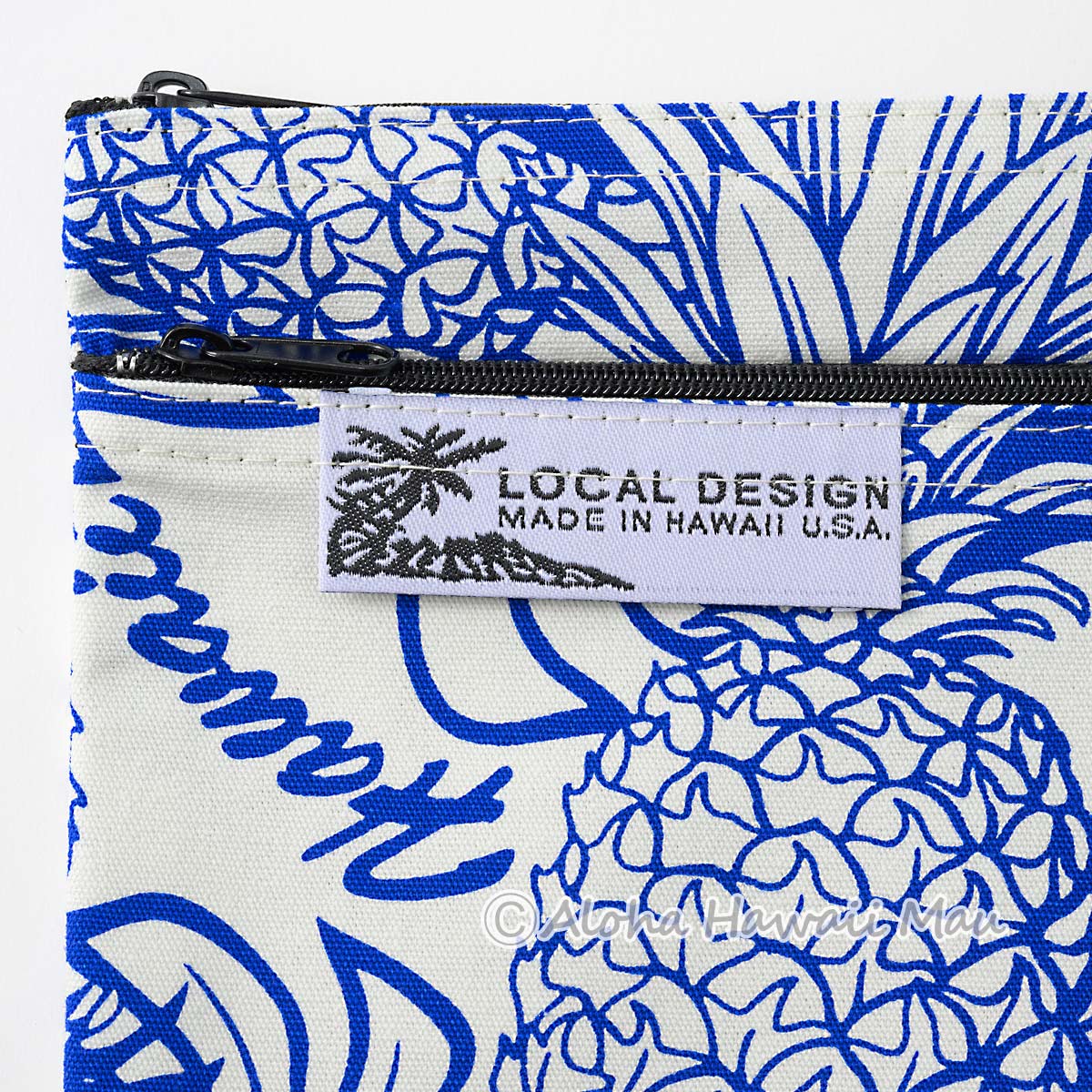 ハワイアンポーチ パイナップル柄 ブルー LOCAL DESIGN ローカル