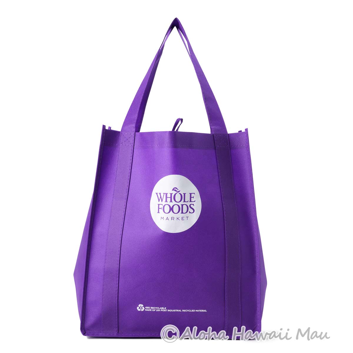 ハワイ限定〉ホールフーズマーケット 不織布 エコバッグ パープル