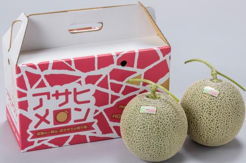 アサヒメロン秀品約2.0kg×2玉《6月中旬～発送開始》 | HOKUREN GREEN +