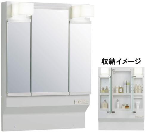 クリナップ(株) クリナップ 洗面化粧台 BGA 間口750 開きタイプ+3面鏡