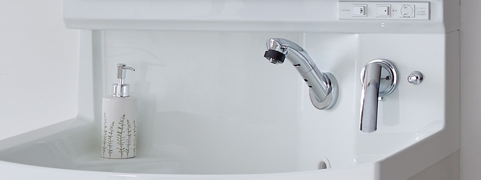 クリナップ ファンシオ 洗面化粧台セット 間口90 スキンケア3面鏡タイプ 取手ブラック オールスライドタイプ カラー6色 - 2