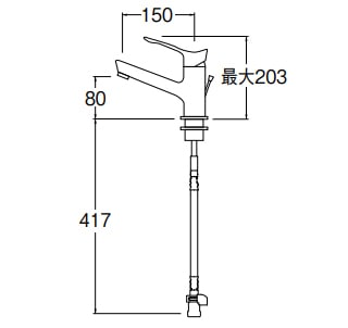 ★新品 SANEIシングルワンホール洗面混合栓 K4712PJV-2T-13★ シングルワンホール洗面混合栓 | 商品のご案内 | SANEI｜デザイン性に