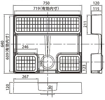 テクノテック テクノテック かさ上げ防水パン イージーパン TPD750-CW2