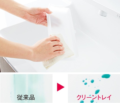 TOTO 洗面化粧台 オクターブ 化粧鏡 クリーントレイ イメージ
