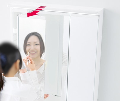 TOTO 洗面化粧台 オクターブ 化粧鏡 スウイング三面鏡 イメージ4