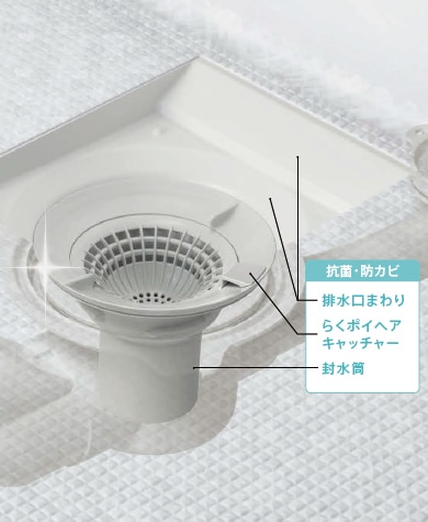 TOTO システムバスルーム SAZANA(サザナ) お掃除ラクラク排水口 イメージ1