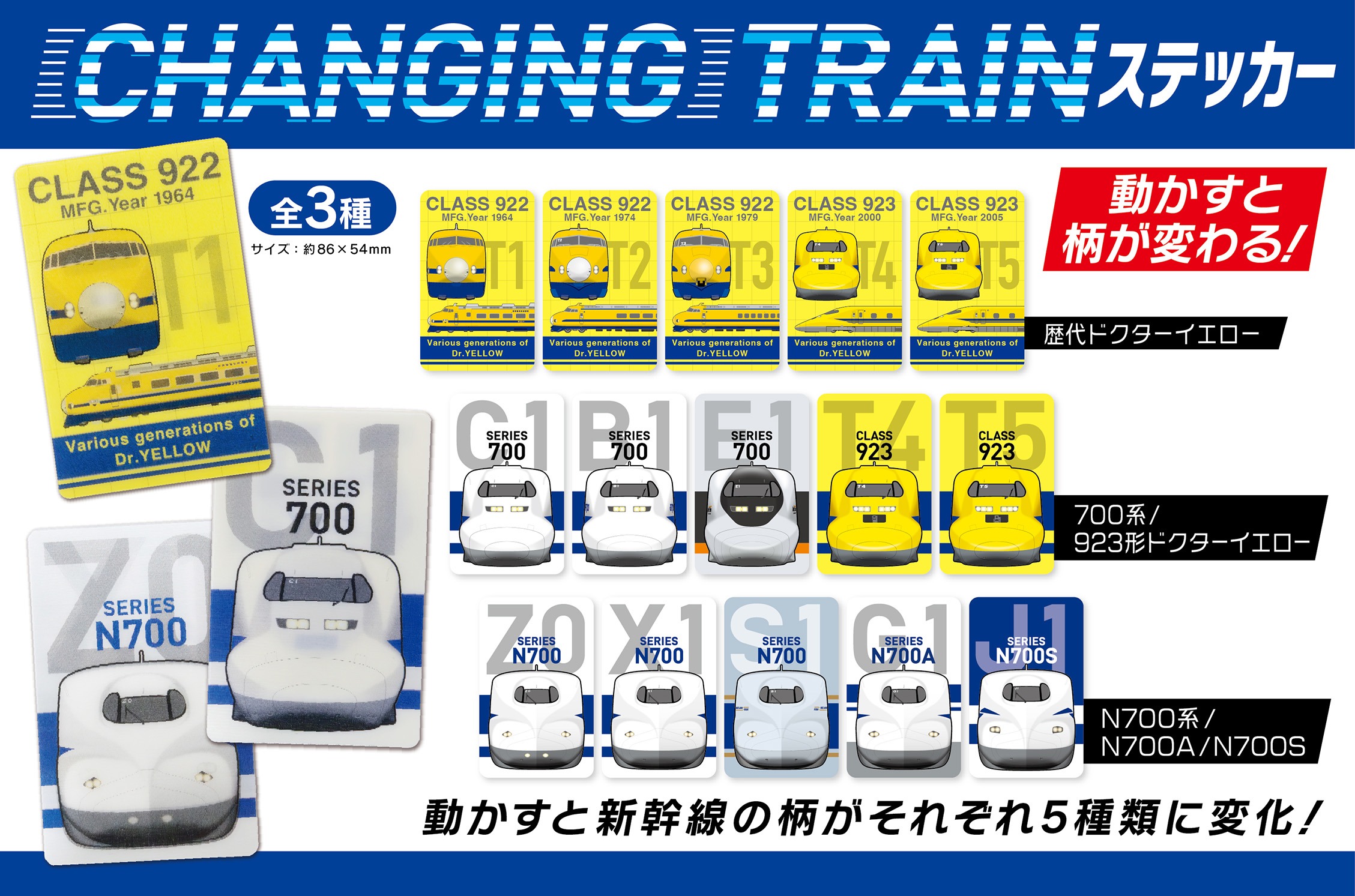 チェンジングトレインステッカー