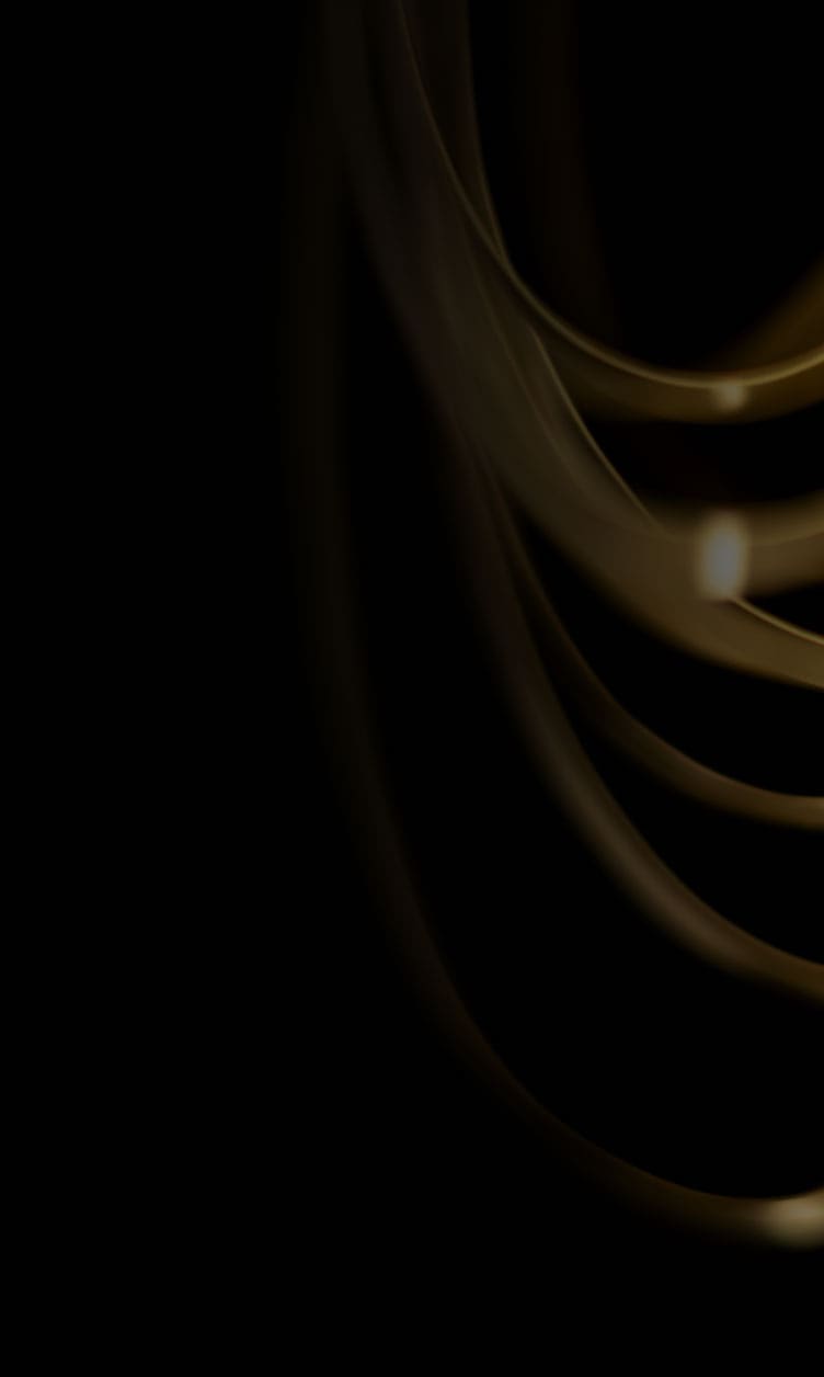 Golden swirling lines create a luxurious and elegant background