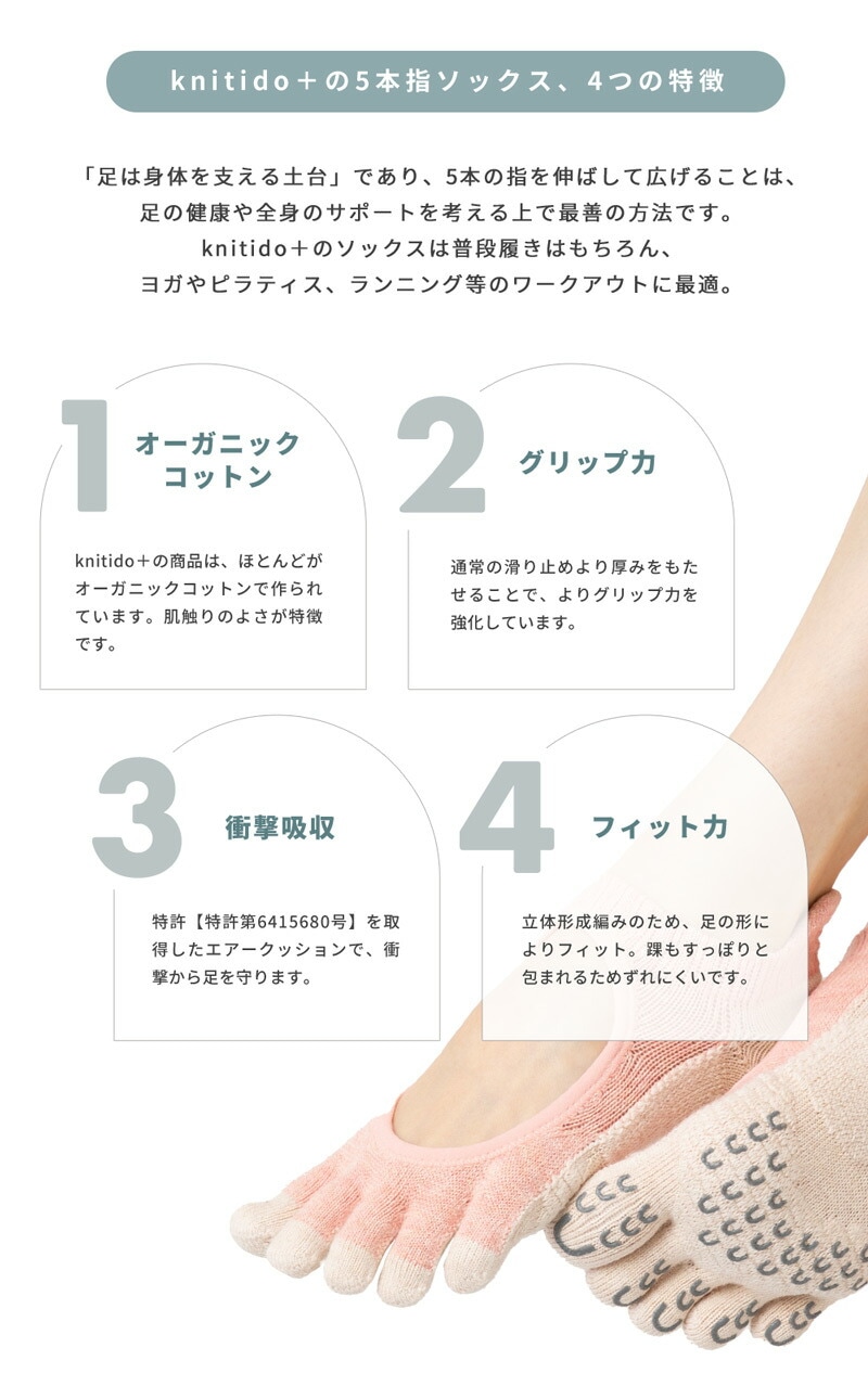 機能回復ジム「トライリングス」、店内で使用するオフィシャルソックスに、ウエルネスのために開発された日本製の五本指ソックスknitido+  （ニッティドプラス）を採用