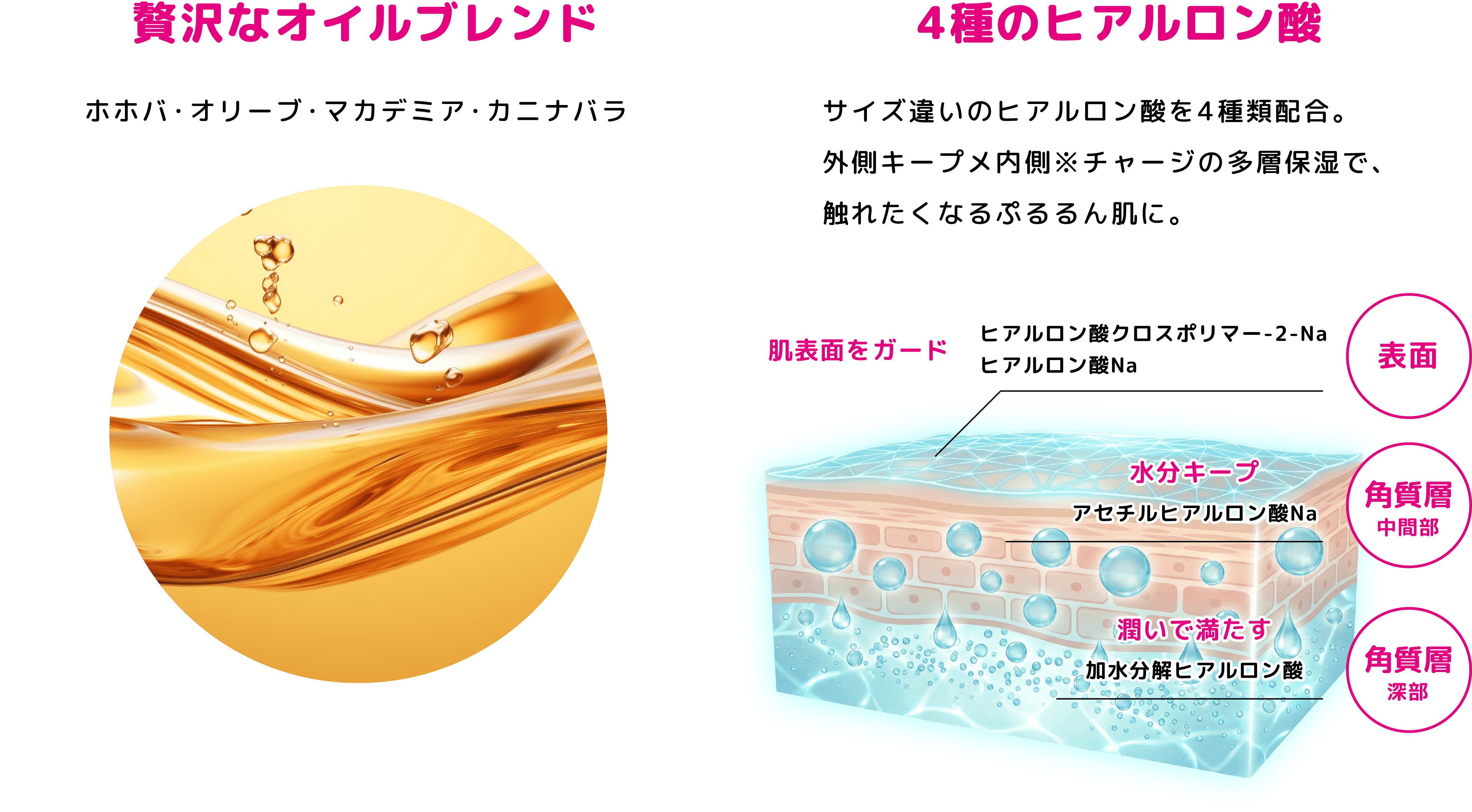  4種のヒアルロン酸