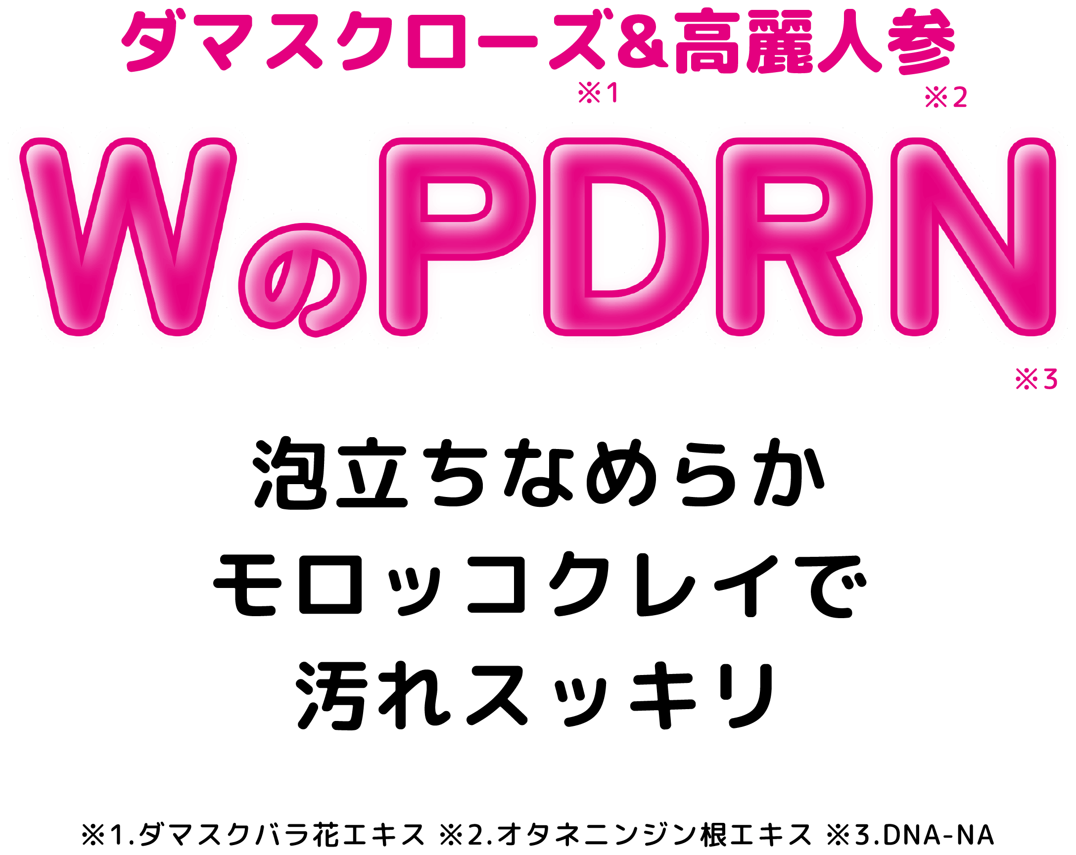 泡立ちなめらかモロッコクレイで汚れスッキリ