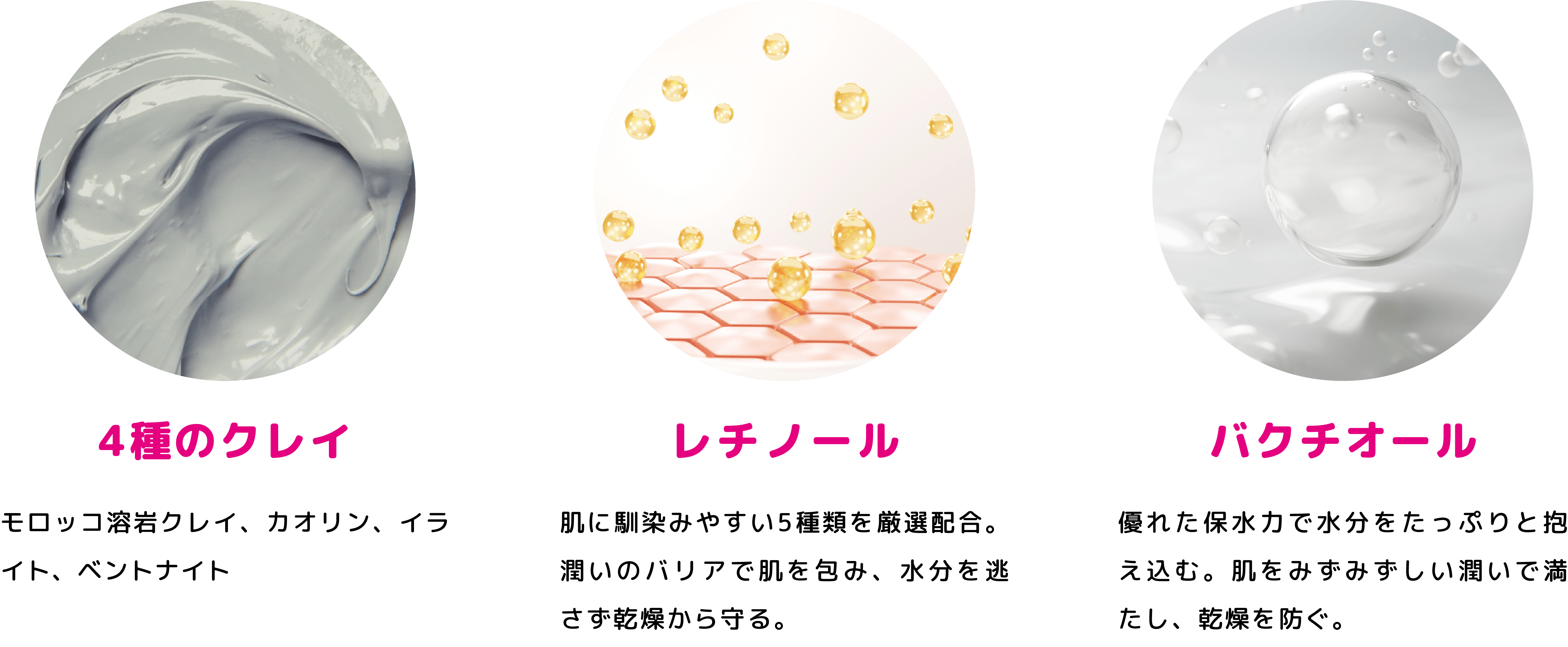4種のクレイ
