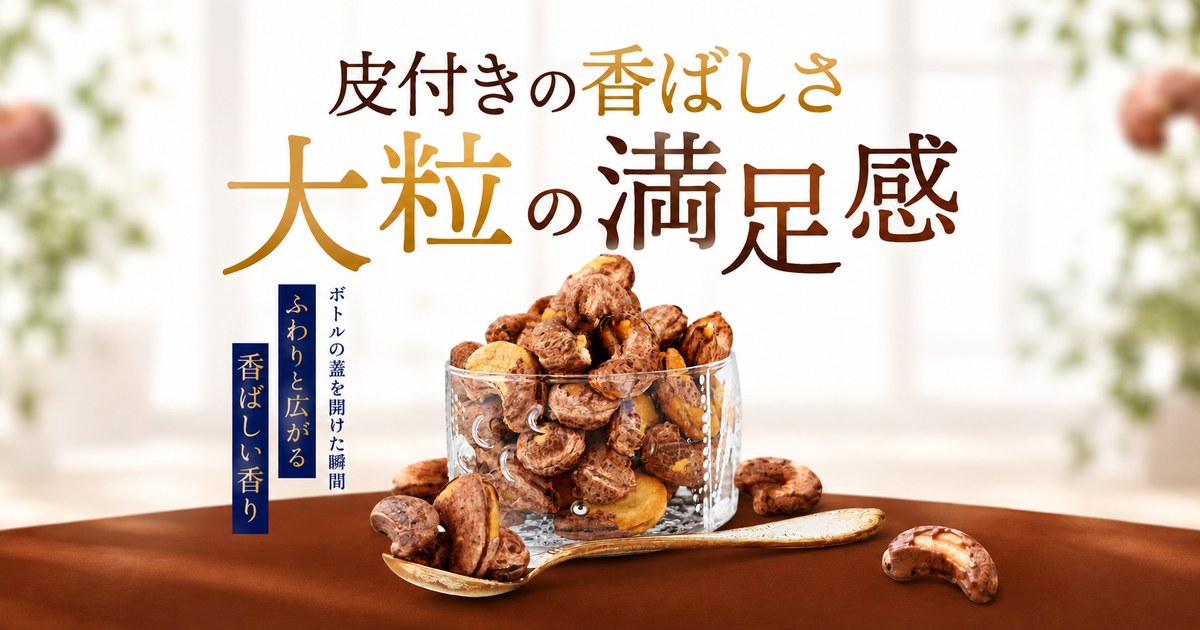 皮付きカシューナッツ 塩味 プレミアムジャンボ 350g【Web限定】