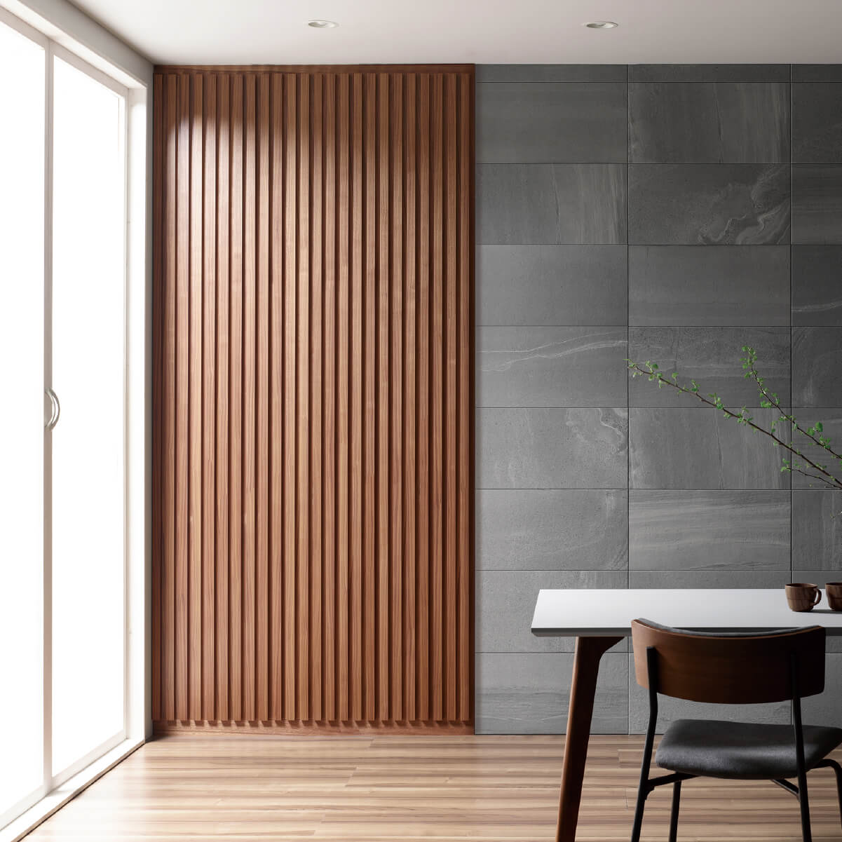 ウォールパネル 内装用 壁 リブ材 ウッドパネル MA-RIBPANEL-CASE10