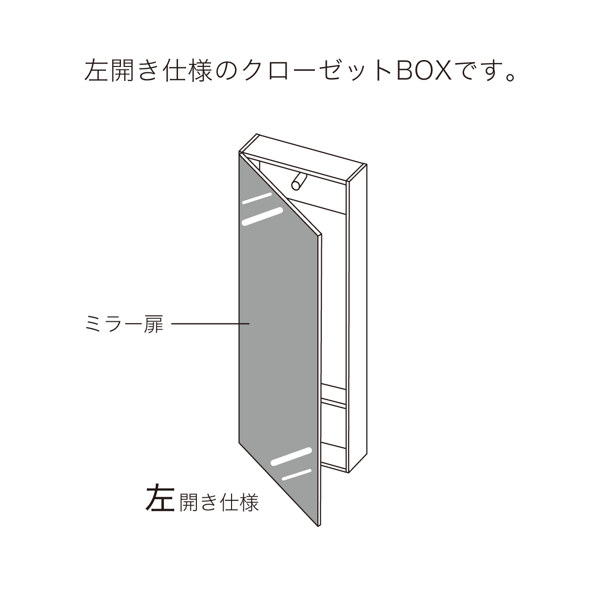 左開きクローゼットBOX