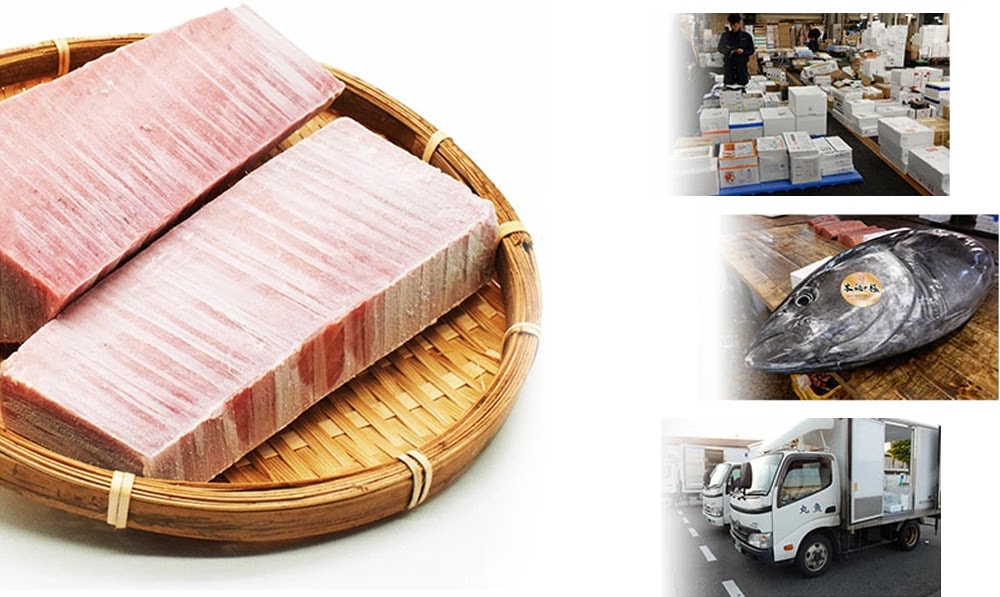 キハダマグロは年間6トンを取り扱っています。