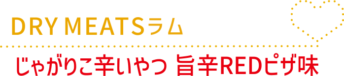 DRY MEATSラム x じゃがりこ辛いやつ 旨辛REDピザ味