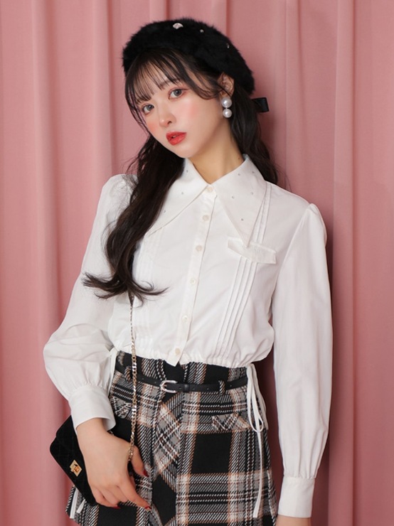 m me eme＊Candy sleeve boutique tops M me eme エムエメCandy sleeve boutique tops M me eme