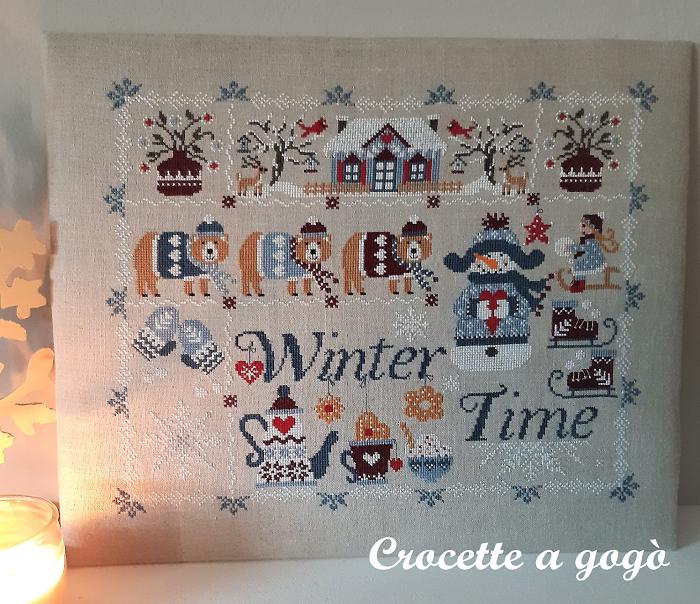 イタリア クロスステッチ 🧡Crocette a gogo クロセット・ア・ゴゴ 🧡図案 チャート 【Winter time】◆冬時間◆ 可愛い  愛 クリスマス イベント 癒し 人気 ハート 手芸 刺繍 DMC スノーマン 雪だるま 冬 マフラー ツリー-モン*ジョリー * Mon*Jolie *