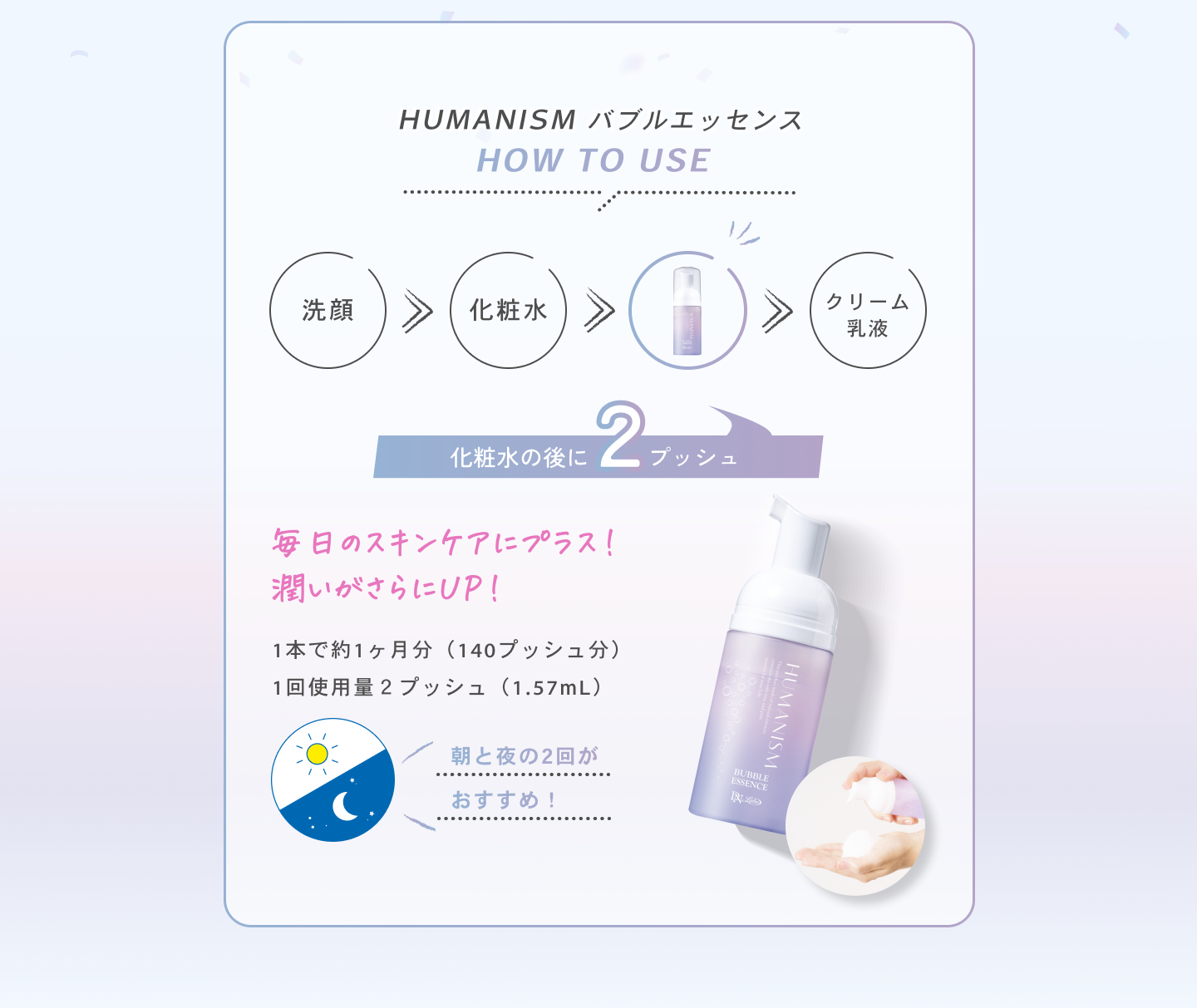 【新品未使用】ヒューマニズム バブルエッセンス6本 ヒューマニズム バブルエッセンス｜泡状×美容液の新感覚