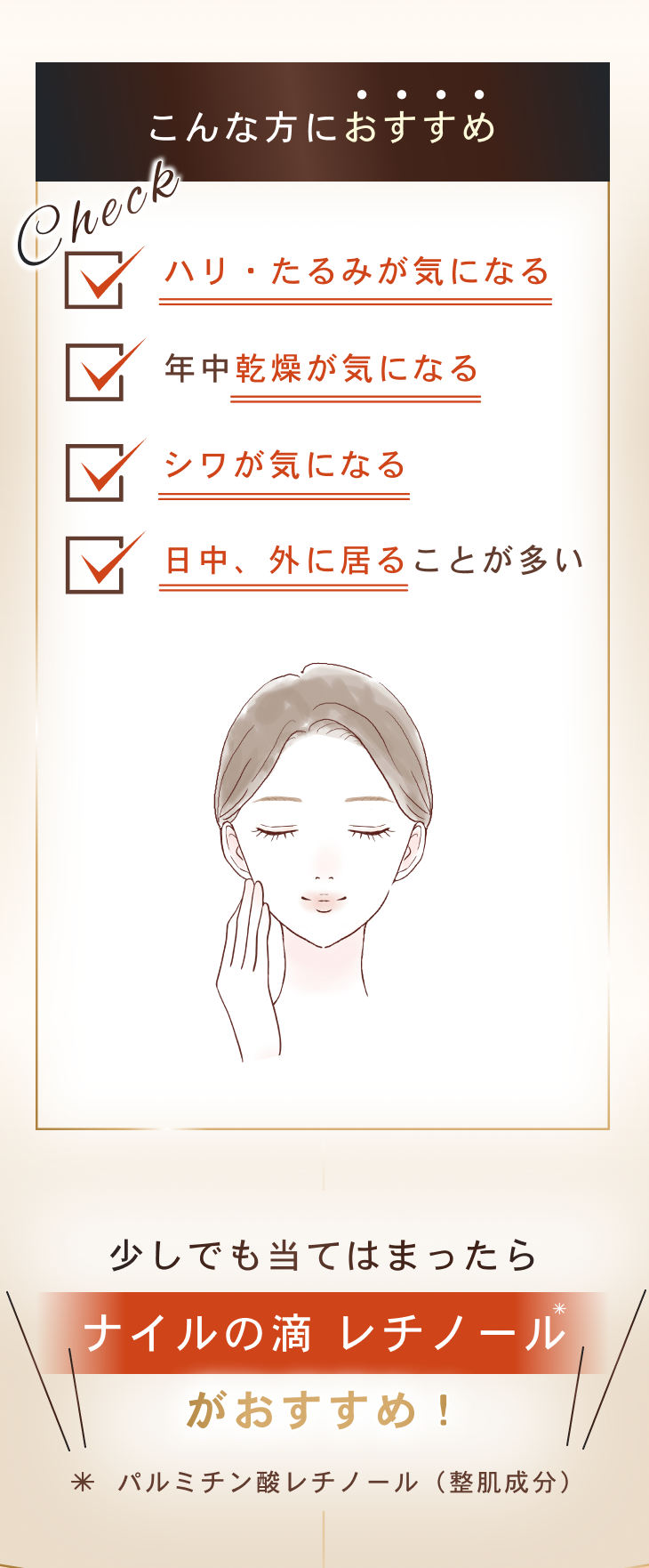 ナイルの滴 レチノール美容液｜ふっくらハリ肌に導く夜用集中ケア｜DN