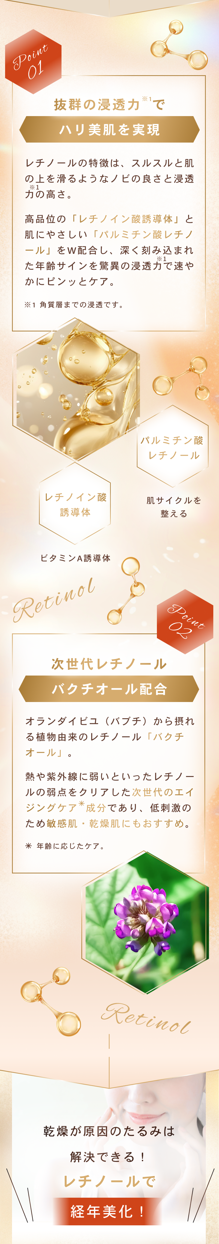 ナイルの滴 レチノール美容液｜ふっくらハリ肌に導く夜用集中ケア｜DN