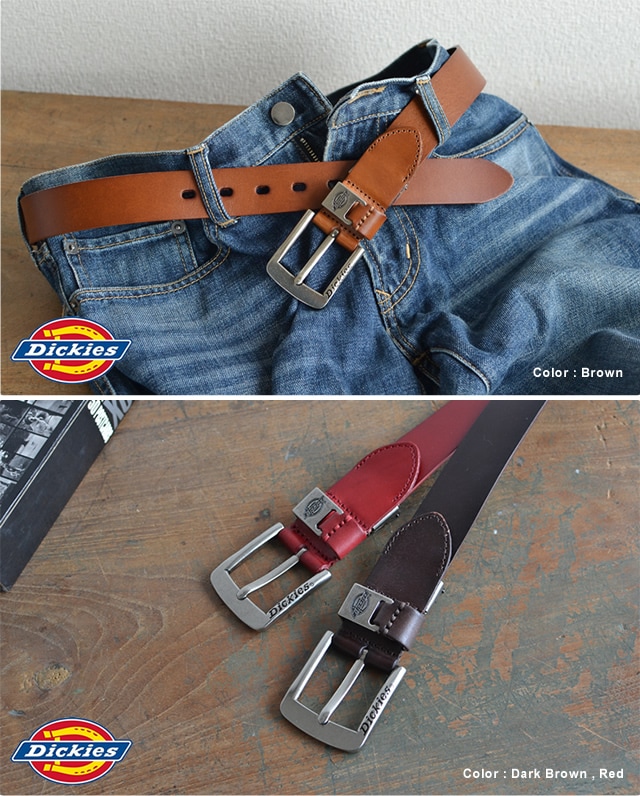 Dickies ディッキーズ ベルト】ディッキーズロゴマークがポイント 七色