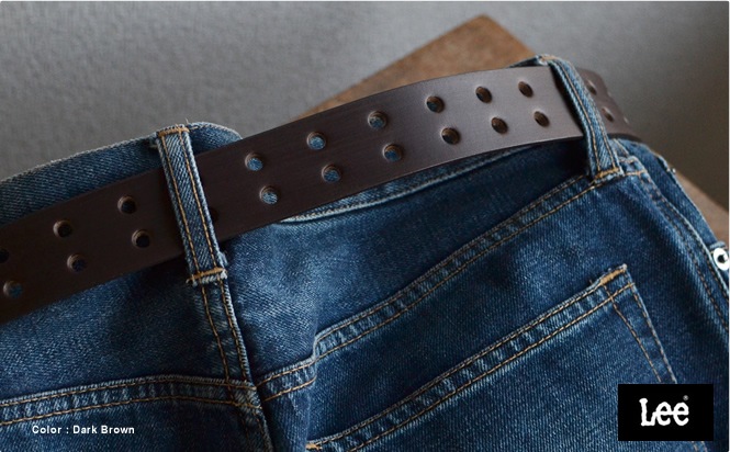 Lee リー ベルト カジュアルベルト 穴がたくさんサイズフリー 35mm幅 ダブルピンバックル レザーベルト 革ベルト メンズ レディース 本革 レザー ベルト ブランド Lee リー ベルト専門店ベルトラボ