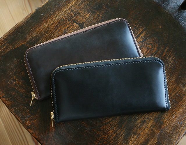 訳ありセール 50％オフ blnw0050】[NdH] コードバン 栃木レザー 長財布