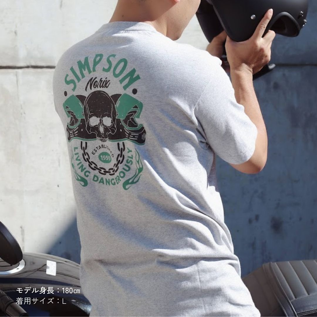 SIMPSON GARAGE Tシャツ グレー