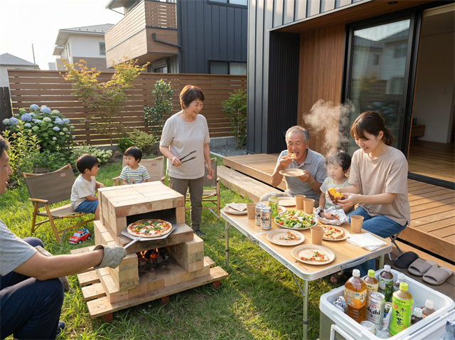 レンガ工場で職人が作業している様子