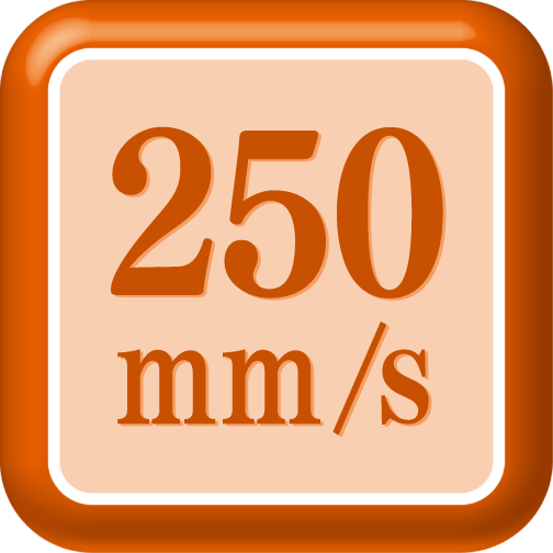 印字速度250mm/秒