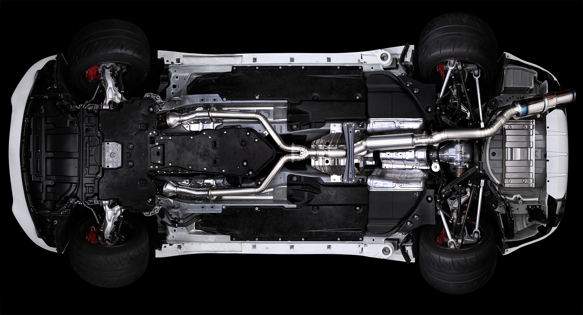 FULL TITANIUM MUFFLER SKYLINE RV37 TYPE-D (DUAL) | エキゾースト 