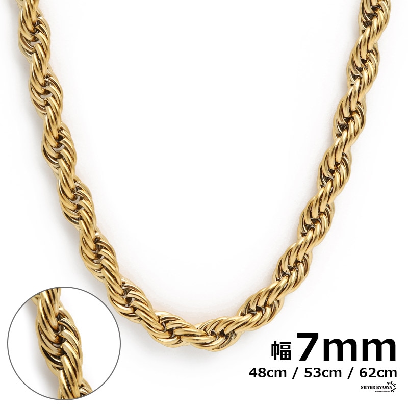 ネックレス アシリアスタン♡6mmロープネックレス☆GOLD