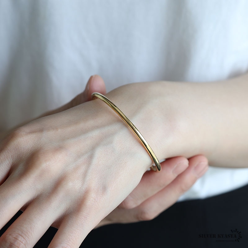 ステンレス シンプルバングル 幅4mm [b732] | バングル,ステンレス
