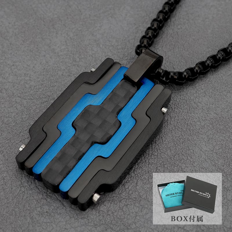 ステンレス ドッグタグネックレス [n702-black] | ネックレス