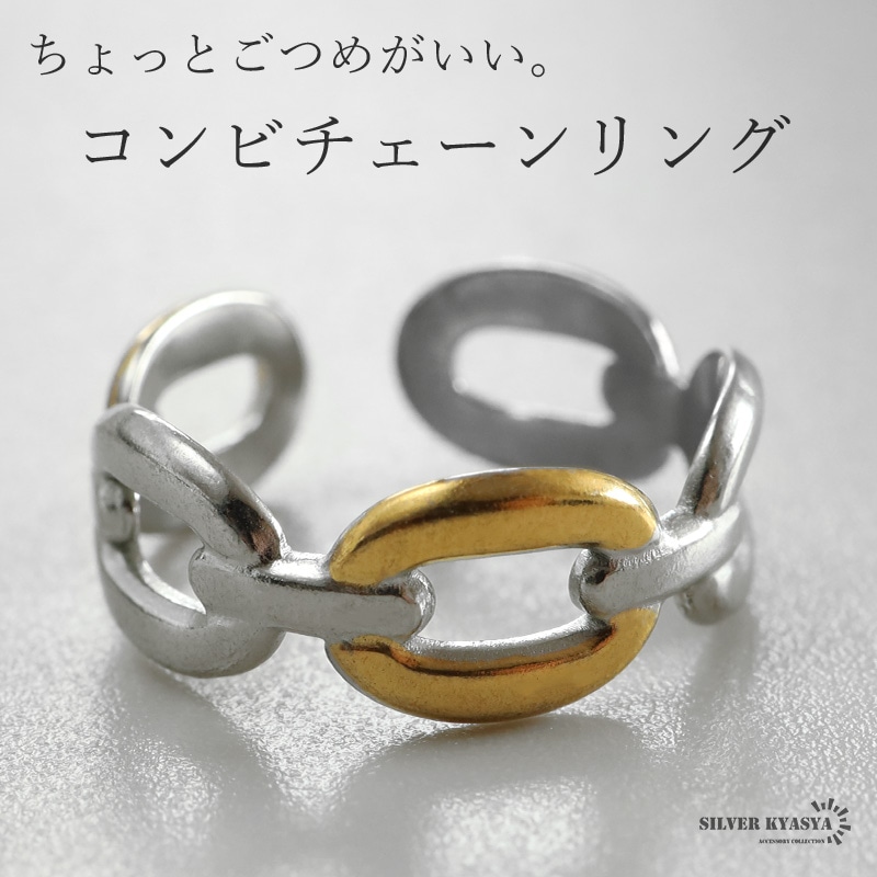 ステンレス コンビノットリング [r895] | リング,ステンレス | SILVER