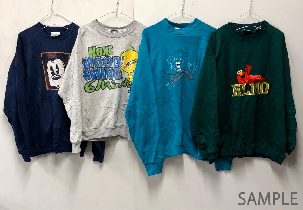 プリントスウェットの入荷サンプル