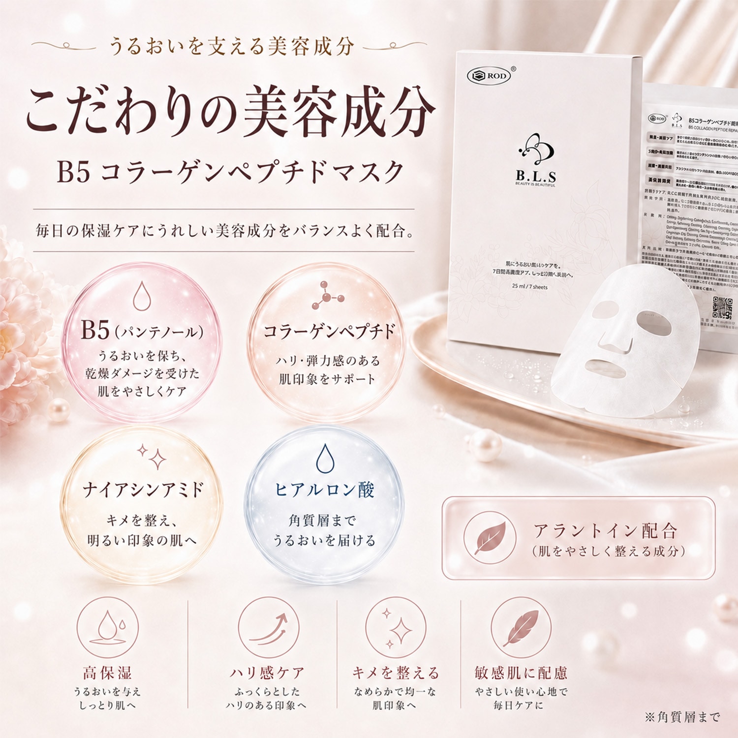 B5コラーゲンペプチドマスクの美容成分
