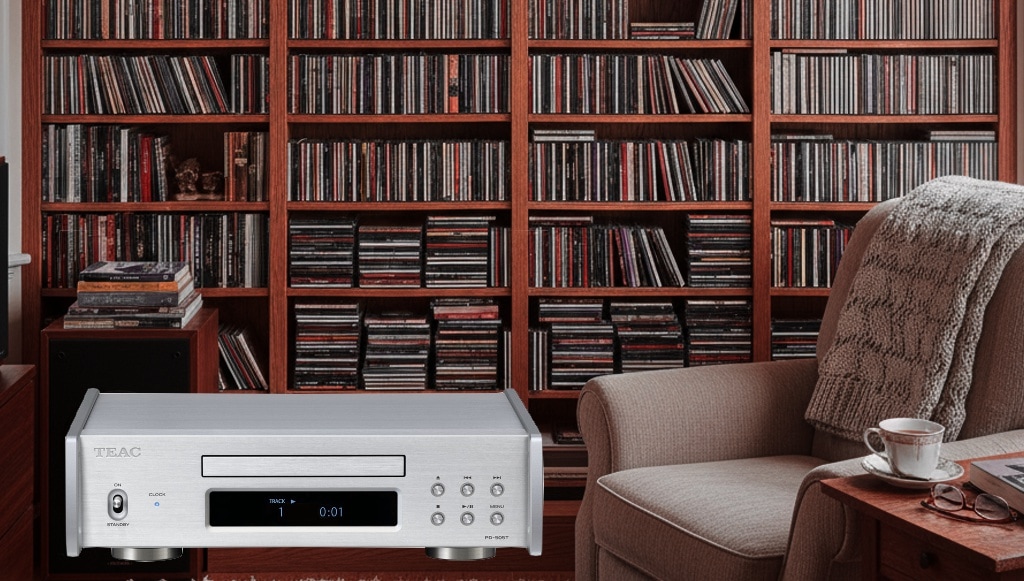CDの膨大なコレクションを携えた書斎のイメージ