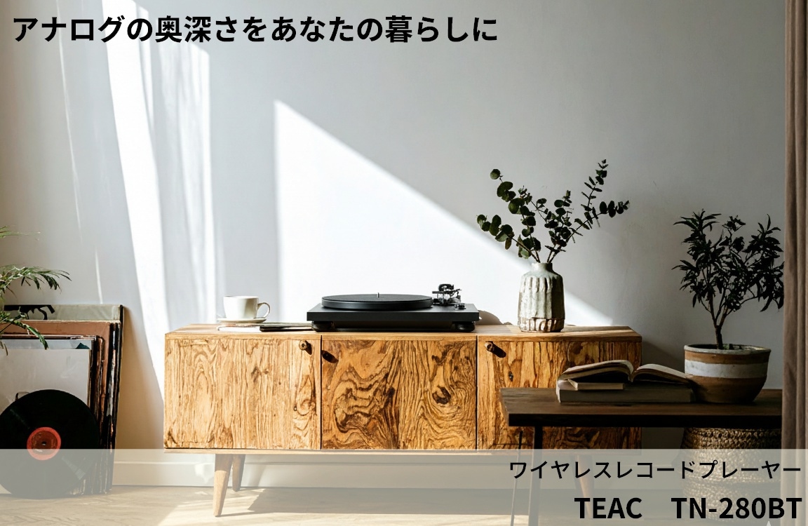 TN-280BT ワイヤレスレコードプレーヤー Bluetooth対応でレコードが