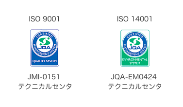 ISO 9001 JMI-0151 ƥ˥륻 / ISO 14001 JQA-EM0424 ƥ˥륻