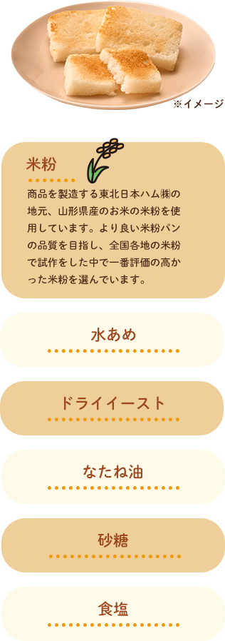 6種類の素材だけを使ったシンプルなパン