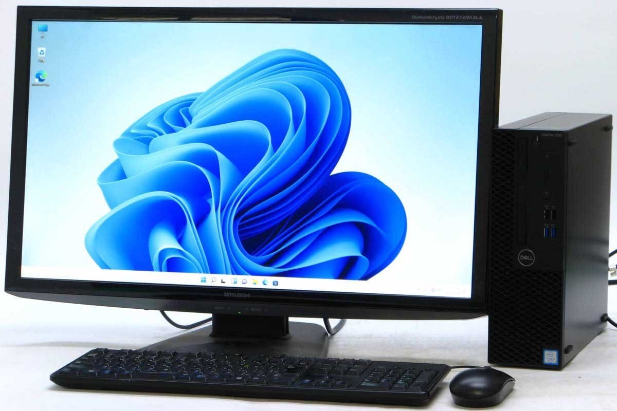 Optiplex 3060-8700SF Core i7 27液晶セット Windows 11 中古 デスクトップ パソコン